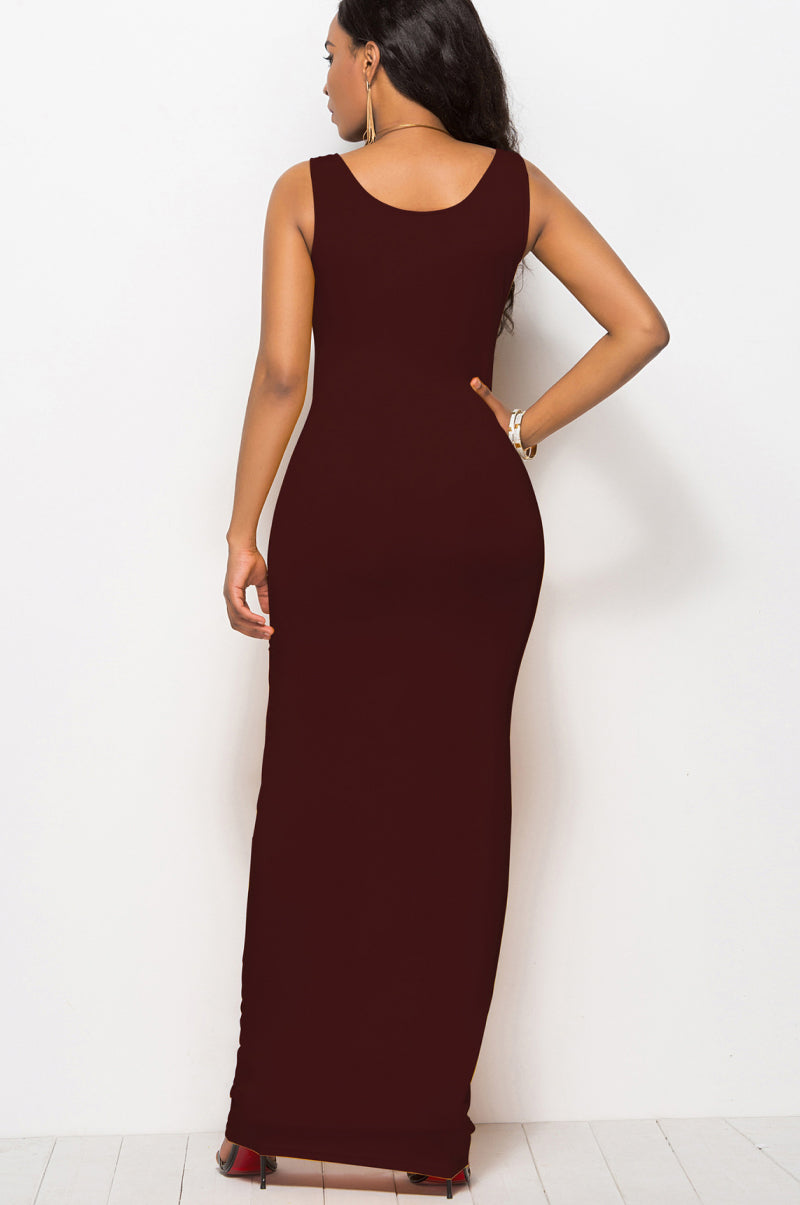 Sleeveless Scoop Neck Maxi Dress