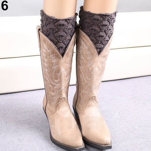 Women's Fashion Winter Crochet Knit Leg Warmers / Boot Socks