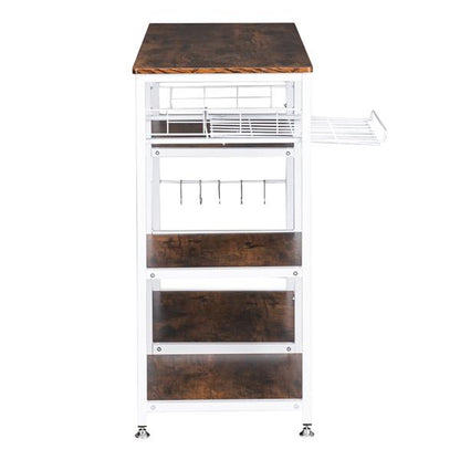 3-Tier Industrial Kitchen Baker's Rack Utility Microwave Oven Stand Storage Cart Workstation Shelf