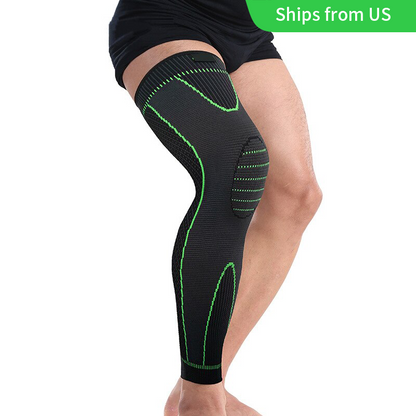 1PCS Mumian S33 Classic Black And Green Knitted Thermal Lengthen Sports Kneecaps - The Styky Shack