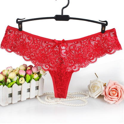 Set of 3 Sexy Lace Thong Low-Rise Panties