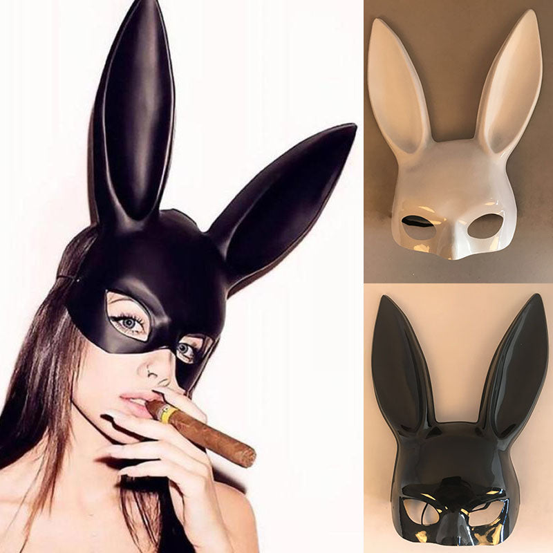 1Pc Halloween Laides Bunny Mask Party Bar Nightclub Costume Rabbit Ears Mask Festival Party Hairband Costume - The Styky Shack