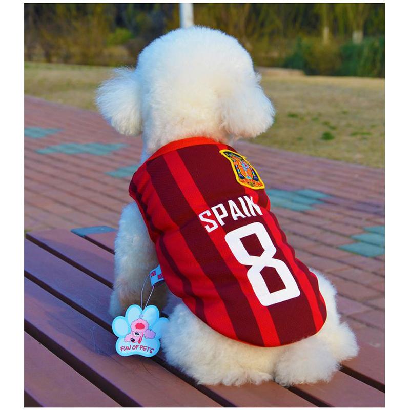 8 Country World Cup Soccer Jersey For Dog Cool Breathable Dog Vests Puppy Outdoor Sportswear Football Clothes - The Styky Shack