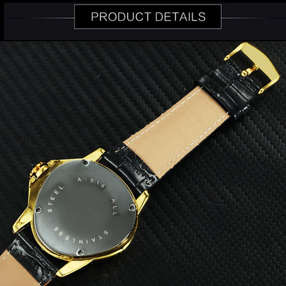 Relojes automáticos con correa de cuero para hombre. 