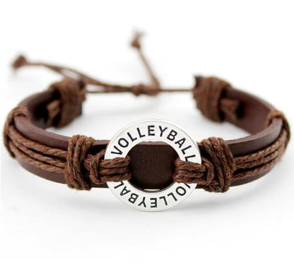 Basketball Football Soccer Softball Volleyball Leather Bracelets - The Styky Shack