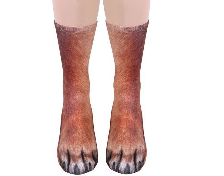 Calcetines de pata de animal 3D para adultos y niños, lindos garras de gato, unisex, largos