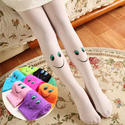 Winter Baby Girls Cute Smile Tights Dancing Pantyhose Child Christmas Stockings