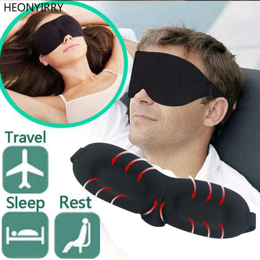 3D Portable Soft Travel Sleep Rest Aid Eye Mask Cover Eye Patch Sleeping Mask Case Blindfold Eye Mask Eyeshade Massage - The Styky Shack