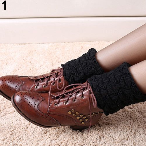 Women's Fashion Winter Crochet Knit Leg Warmers / Boot Socks