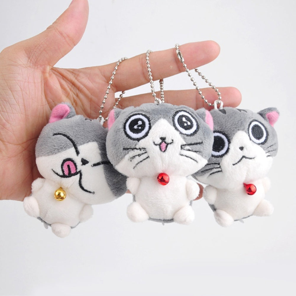 8cm Cute Cartoon Cat Kitten Mini Plush Stuffed Doll Toy Keychain Hanging Pendant