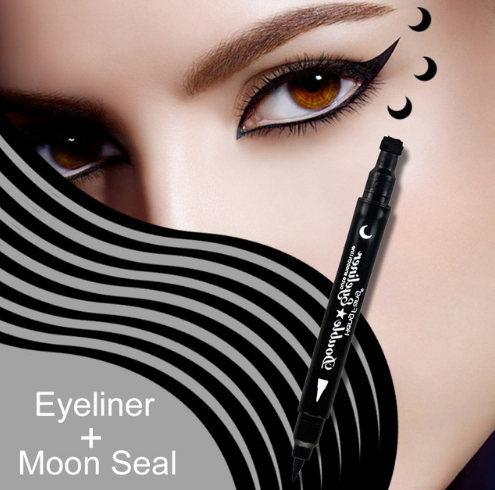 4 Styles Double-headed Eyeliner Liquid Black Eye liner Pen Star Moon Shape 2.5g Eye Makeup Brand HengFang #52244 - The Styky Shack