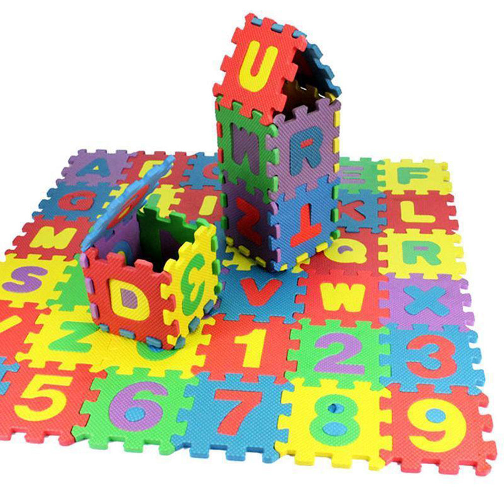 36Pcs/Set Child Kids Novelty Alphabet Number EVA Foam Puzzle