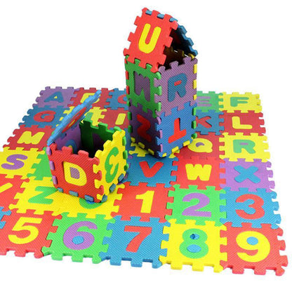 36Pcs/Set Child Kids Novelty Alphabet Number EVA Foam Puzzle