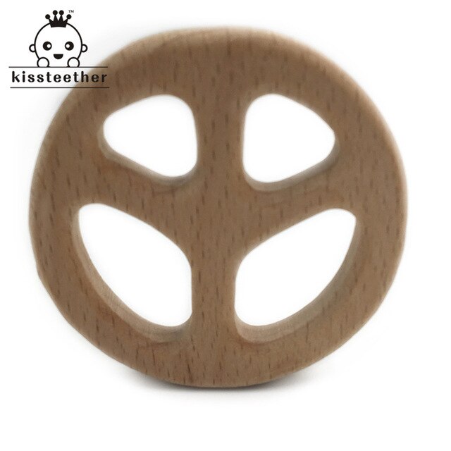 Wooden Teether Rings Natural Wood Teething Toys for Infant,Wooden Teether Animals for Toddler,Baby Soothing Pain Relief Toys