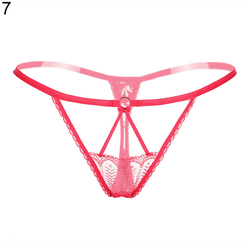 Sexy Lace Strap G-String Hollow out Elastic Thong