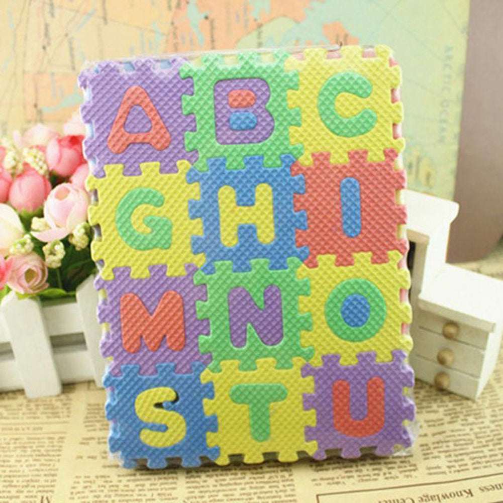 36Pcs/Set Child Kids Novelty Alphabet Number EVA Foam Puzzle