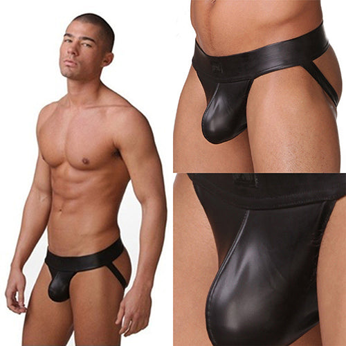 Tangas sexys sin culo para hombre, suspensorio, ropa interior negra, calzoncillos eróticos