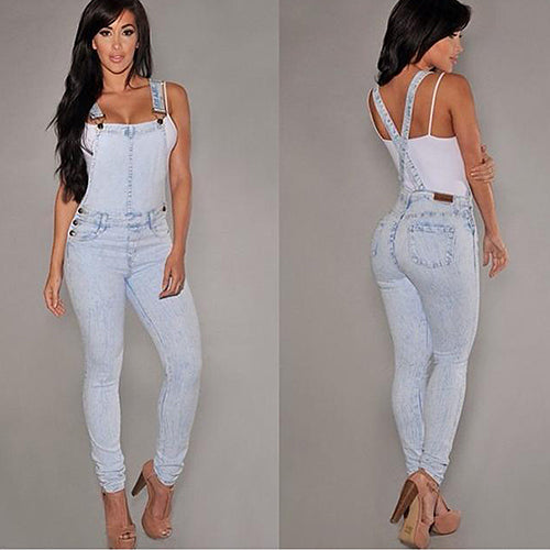 Women Sexy Baggy Loose Jeans Denim Overalls Pants Jumpsuit Rompers