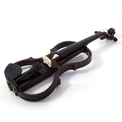 4/4 Electric Silent Violin   Case   Bow   Rosin   Headphone   Connecting Line V-0