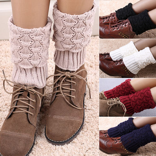 Women's Fashion Winter Crochet Knit Leg Warmers / Boot Socks