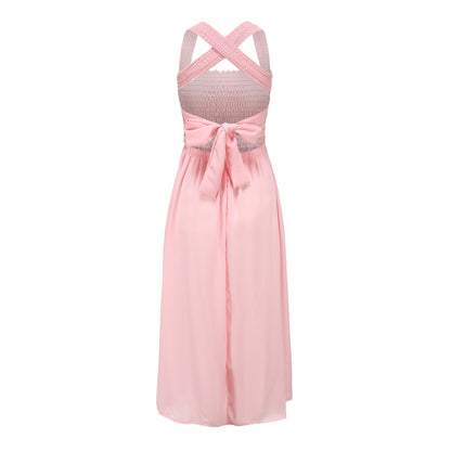 Strapless Dress Backless Bow Tie Dress