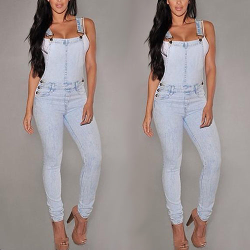 Women Sexy Baggy Loose Jeans Denim Overalls Pants Jumpsuit Rompers