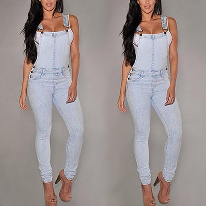 Mujeres Sexy Baggy Loose Jeans Denim Overoles Pantalones Mono Mamelucos