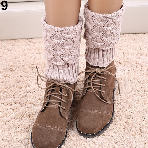 Women's Fashion Winter Crochet Knit Leg Warmers / Boot Socks