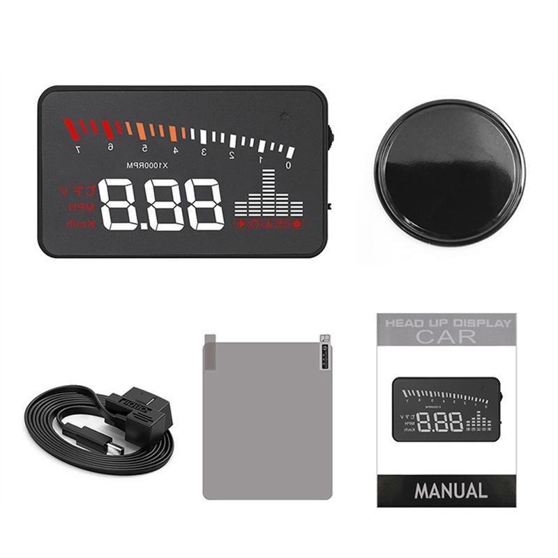 Pantalla HUD Head Up X5 para coche, sistema de advertencia de exceso de velocidad a juego automático, OBD II EOBD, proyector, parabrisas, alarma de velocidad de voltaje