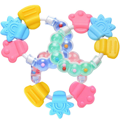 1Pc Lovely Baby Kids Infant Teether Rattles Pacifier Bell Molar Safety Tooth Care