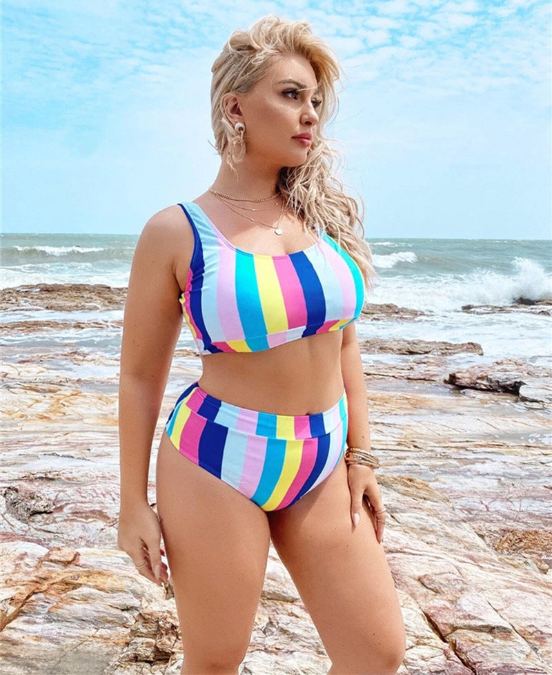 Bikini dividido de talla grande para mujer