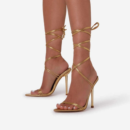 Fun & Sexy Pointed Toe Strappy High Heels