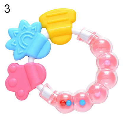 1Pc Lovely Baby Kids Infant Teether Rattles Pacifier Bell Molar Safety Tooth Care