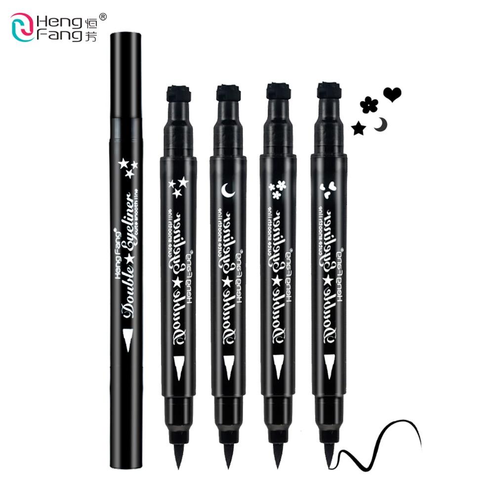 4 Styles Double-headed Eyeliner Liquid Black Eye liner Pen Star Moon Shape 2.5g Eye Makeup Brand HengFang #52244 - The Styky Shack