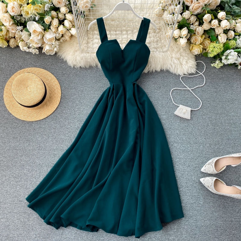 Women V Neck Long Party Dresses