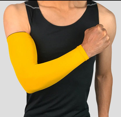 1Pcs UV Sunscreen Bicycle Cycling Arm Warmers Elastic Sports Safety Elbow Pad Basketball Long Arm Sleeve Elbow Support Protector - The Styky Shack