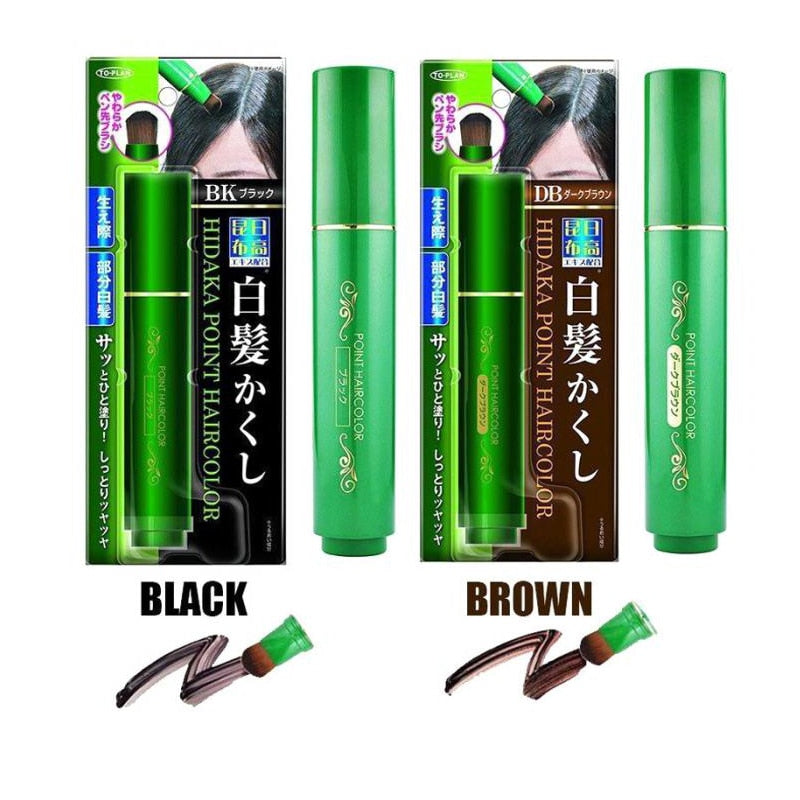 White Hair Color Cover Pen throwaway Natural Herb Hair Color Pencil durable throwaway Hair Dye Cream Mild Fast One-off black