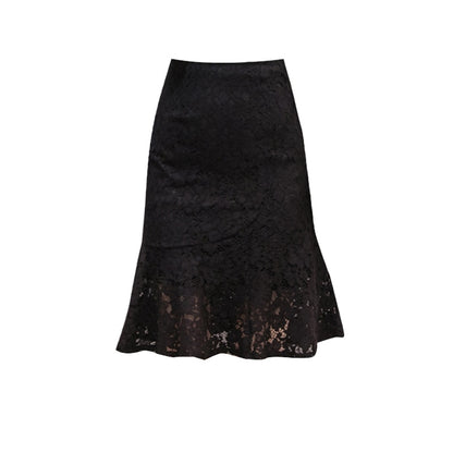 High waist lace women's summer 2020 new slim ruffled hip skirt Knee-Length  Casual