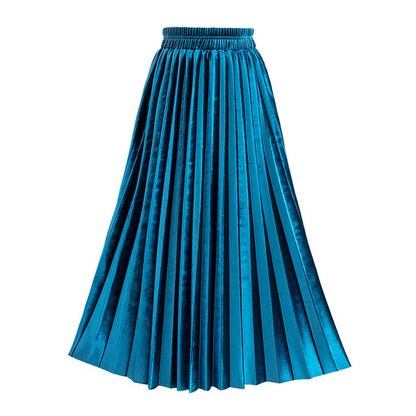 Pleated Mid-length A-line Skirt