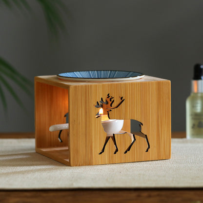 Bamboo Candle Lamp Aromatherapy Lamp - The Styky Shack