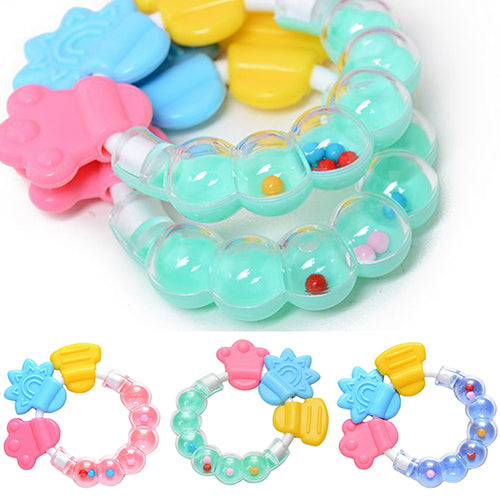 1Pc Lovely Baby Kids Infant Teether Rattles Pacifier Bell Molar Safety Tooth Care