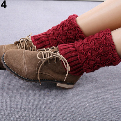 Women's Fashion Winter Crochet Knit Leg Warmers / Boot Socks