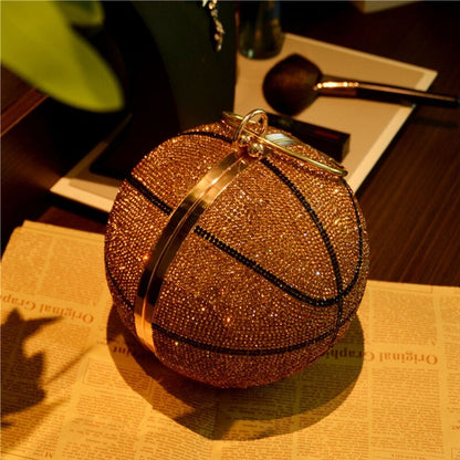 Bolso de mano de noche de baloncesto para mujer, bolso de hombro con purpurina, para fiesta nupcial, graduación, boda, bolso cruzado