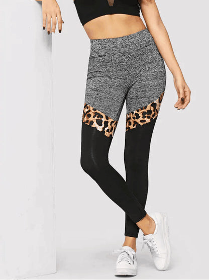 ON SALE!!! 50% OFF!!! Grey And Black Print Polyester Fiber Leggings