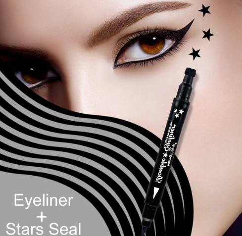 4 Styles Double-headed Eyeliner Liquid Black Eye liner Pen Star Moon Shape 2.5g Eye Makeup Brand HengFang #52244 - The Styky Shack