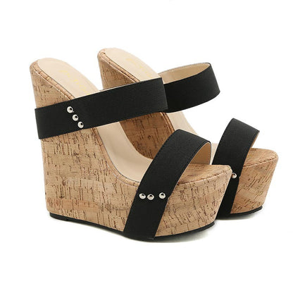 Sexy Slope High Heel Fashion Sandals