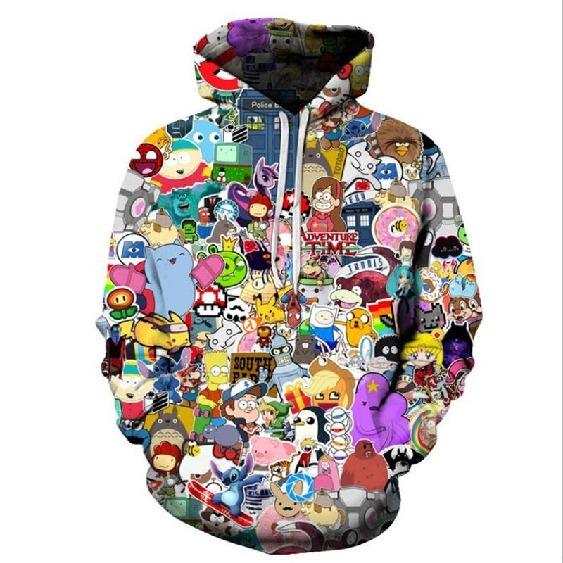 3D spoof smoking male figure hooded sweater creative explosion models casual men and women fashion sweater - The Styky Shack