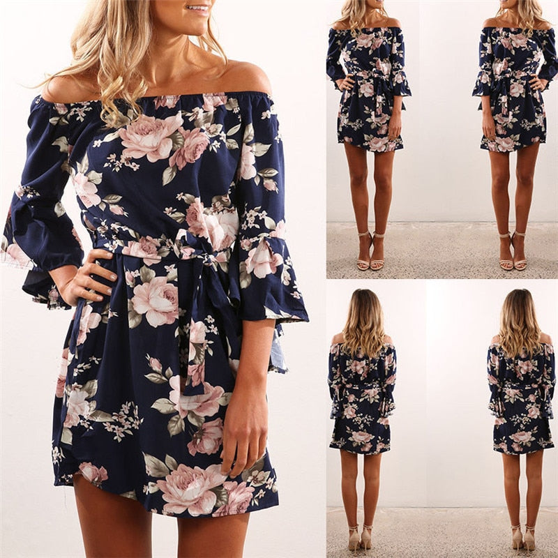 Women's Sexy Off-the-Shoulder Dress