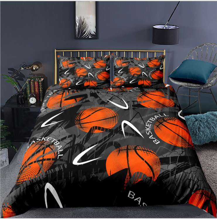 3D digital printing three piece quilt cover for sports basketball and football bedding - The Styky Shack