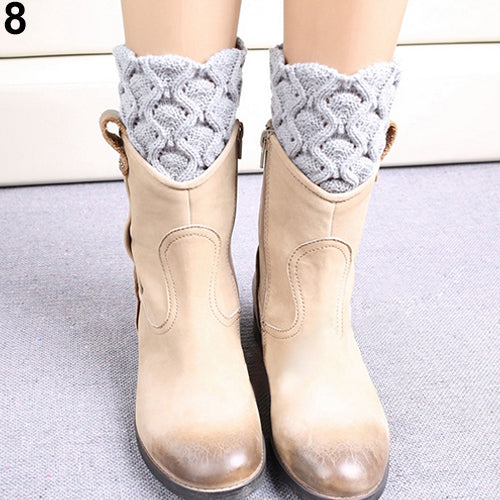 Women's Fashion Winter Crochet Knit Leg Warmers / Boot Socks